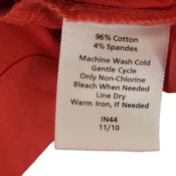 Talbots Dress Size 4 Pink Coral Short Sleeve Cotton Unlined Bow Business Casual - Picture 5 of 8